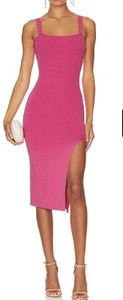 NEU Revolve Super Down Damen hellrosa ZOE Kleid mit eckigem Ausschnitt Gr. M - Bild 1 von 5