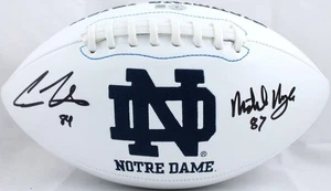 Cole Kmet Michael Mayer Signed Notre Dame Logo Football-Beckett W Hologram - Picture 1 of 6