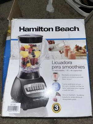 Batidora de batidos Hamilton Beach 50190 con tarro de plástico de 56 oz - (negra) NUEVA Foto 1 de 3