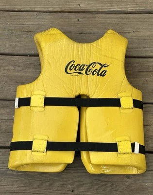 Chaleco salvavidas de colección Coca Cola RARO publicidad moto acuática decoración marítima Tiki Bar playa Foto 1 de 4