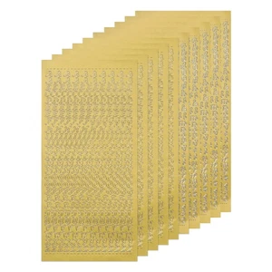 10 Hojas Adhesivo Letra Alfabeto Dorado Superior Inferior A a Z Autoadhesivo - Imagen 1 de 6