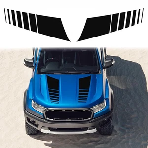 2Pc Car Hood Stripe Stickers for Car Hood Bumper Vinyl Decals for Racing Stripes - Picture 1 of 21