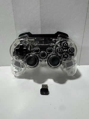 Sony Playstation 3 PS3 Afterglow Clear Wireless Controller With Dongle - Image 1 of 4