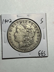 1902-S $1 Morgan Silver Dollar VF Better Date - Picture 1 of 4