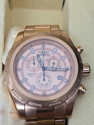 Reloj unisex Night Glow Invicta oro rosa #1562 necesita batería  Foto 1 de 4