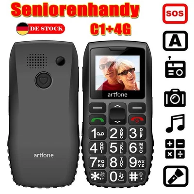 MARKENLOS Mobiltelefon Seniorenhandy große Tasten Bluetooth Ladestation artfone C1+4G