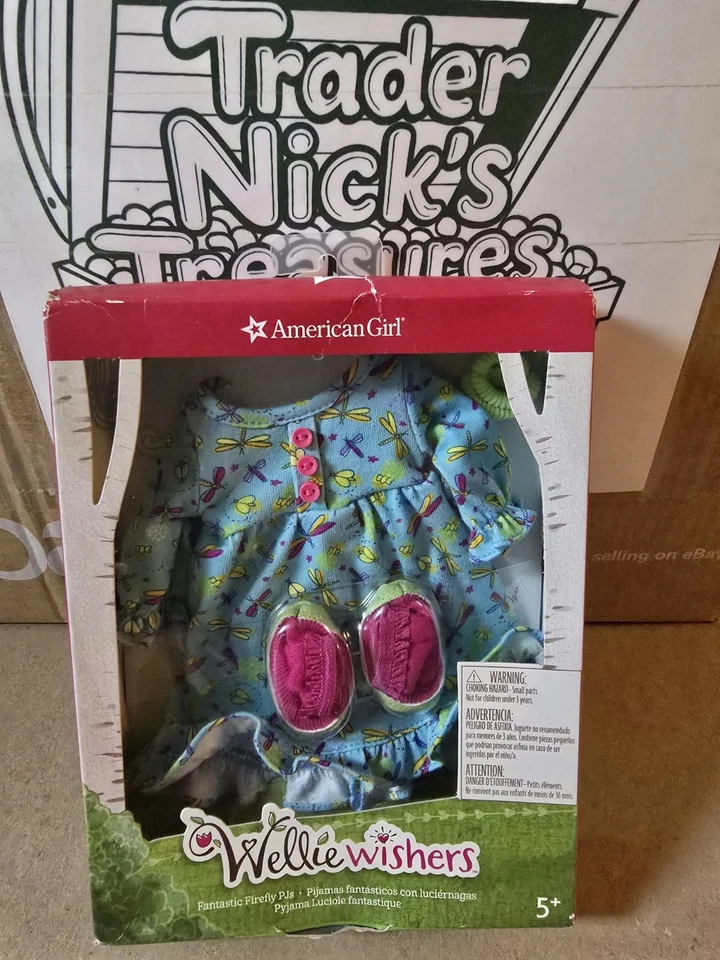 American Girl Wellie Wishers Fantástico Pijama Pijama Zapatillas Conjunto  Foto 1 de 4