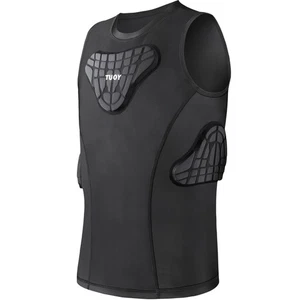 Youth Padded Shirt Chest Rib Protector Heart Guard Sternum Protective Compres... - Picture 1 of 7
