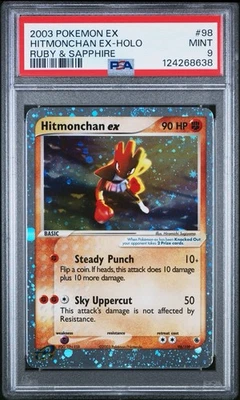 2003 POKEMON EX RUBY & SAPPHIRE #98 HITMONCHAN EX-HOLO PSA 9 - Image 1 of 4