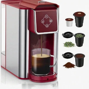SIFENE RED KC101 3-in-1 Single Serve Coffee Maker Pod Coffee Machine K-Cups - Picture 1 of 1