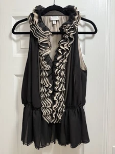 Robert Rodriguez Neiman Marcus Target Gr. XL Rüschen ärmellos Georgette Top - Bild 1 von 11