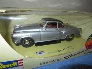 BORGWARD ISABELLA COUPE SILVER BLACK TOP 1:18 REVELL OPENING DOORS & HOOD - Picture 1 of 8