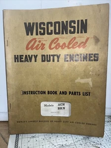 VTG 1954 WISCONSIN AIR COOLED HEAVY DUTY ENGINES Models ACN BKN Manual MM-270-E - Picture 1 of 1