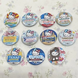 Sanrio Hello Kitty State Buttons And Pins (11 pieces) - Picture 1 of 3