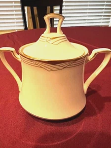  GOLDEN COVE  by Noritake SUGAR BOWL & LID - Picture 1 of 7