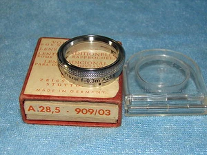 Zeiss Ikon Vorsatzlinse Steckfassung 28,5mm f=0,3m Nr.909 OVP - Bild 1 von 1