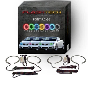 Kit de anillo halo LED cambiante multicolor RGB para faros Pontiac G6 2005-2010 - Imagen 1 de 5