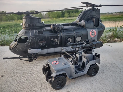 Custom Fresh Monkey Fiction Eagle Force Grimm Reaper Chopper and Jeep Set 1:18 Cover