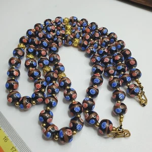 Exquisitas cuentas de vidrio de aventurina negras mate de 12 mm de arte de fantasía inspiradas en Murano - Imagen 1 de 13