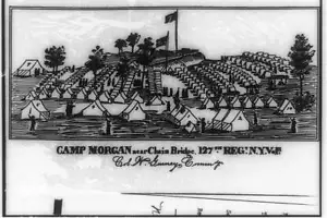 Photo:Camp Morgan near Chain Bridge, 127th Regt. N.Y. Vols. - Picture 1 of 1