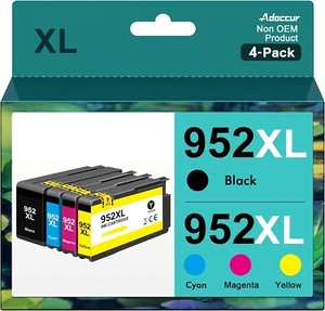 Printer Ink 952 XL 952XL Ink Combo Pack for HP OfficeJet Pro 8710 8715 8720 -4PK - Picture 1 of 6