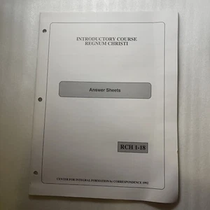 Introductory Course Regnum Christi Answer Sheets - Picture 1 of 5