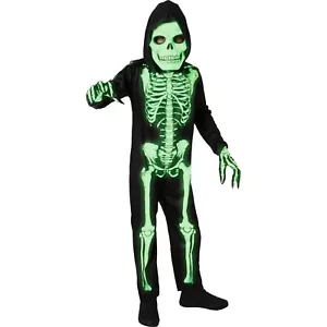 Glow in the Dark Toddler Skeleton Complete Costume Size 3-4 NEW - Picture 1 of 13