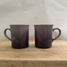 Le Creuset  Bluebell PURPLE Coffee Mugs Cups ~ Set of 2 ~ 14 oz