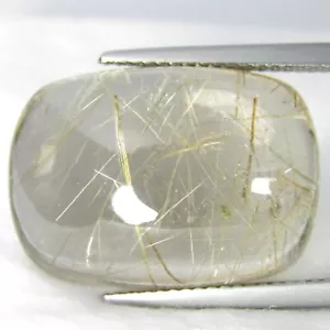 25.39Cts Natural Earth Mined Rutilite Quartz Cushion Cabochon - Picture 1 of 4