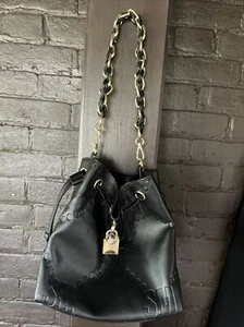 New With Tag Steve Madden Black Bucket Handbag $108 Kenzie - Picture 1 of 10