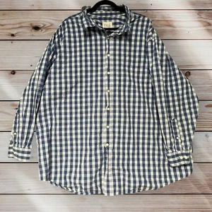 True Nation 4XL Blue Short Sleeve Button Up Collared Shirt Tall Men - Picture 1 of 5