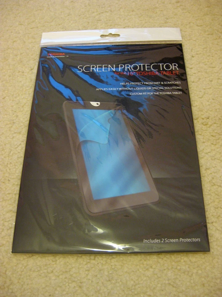 2 Toshiba Thrive 10.1" Tablet Genuine Screen Protectors PA1496U-1TSP - Image 1 of 4