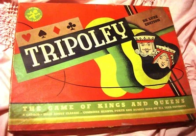 Vintage Rare 1960 Cadaco Ellis Tripoley Deluxe No.111 Box and Vinyl Mat - Image 1 of 3