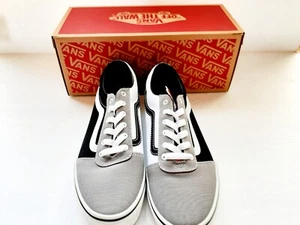 Vans Kids Shoes Black Gray Ward Boys Girls Unisex Skate Lace Up 5 Youth New - Picture 1 of 8