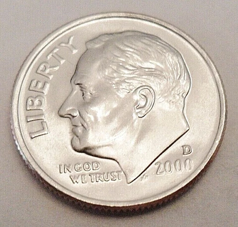 2000 D Roosevelt Dime *EXTREMELY FINE OR BETTER*  **FREE SHIPPING** Cover