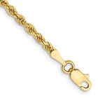 Gift For Mothers Day 10K Yellow Gold 2.25Mm Rope Chain 8" Bracelet
