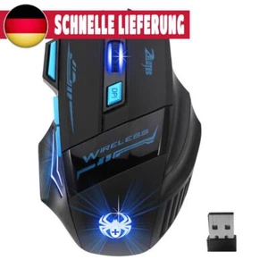 ZELOTES F-14 2.4G Wireless 7 Buttons 2400DPI Adjustable Ergonomic Optical Mouse - Bild 1 von 11