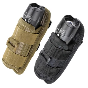 Tactical Molle Flashlight Holder Nylon Belt Holster Flashlight Torch Case Pouch - Picture 1 of 19