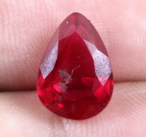 4,95 Karat natürliche Birne Utah Beryll Bixbit roter Smaragd Edelstein zertifiziert T6495 - Bild 1 von 7