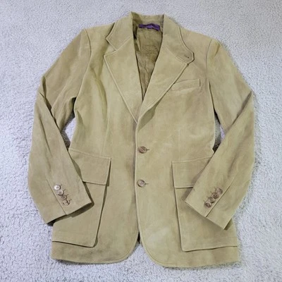 Ralph Lauren Purple Label Preston Lamb Suede Jacket Size 6 Leather Safari $3990 - Image 1 of 4