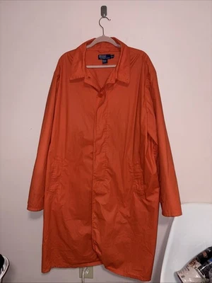 Impermeable Vintage Polo Ralph Lauren Unisex Naranja XL Largo  Foto 1 de 4