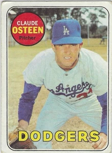 Claude Osteen High Number Topps 528 1969 (Q751) - Imagen 1 de 2