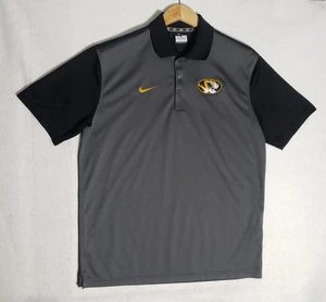 Missouri Tigers Mizzou Polo Shirt Nike Mens Large Gray Short Sleeve NCAA L - Picture 1 of 13