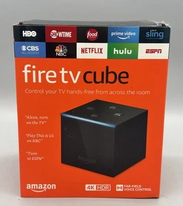 Amazon Fire TV Cube 1st Gen 4K Streaming Media Player with 2nd Gen Remote - Picture 1 of 7