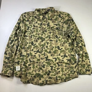 VTG LRG Lifted Research Group Button Up Panda CAMO Shirt Mens LONG Sleeve 4XL - Picture 1 of 10