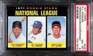 1971 Topps Hernandez/Buckner/Perez #529 N.L. Esordienti - Set Break! PSA 8 - Foto 1 di 2