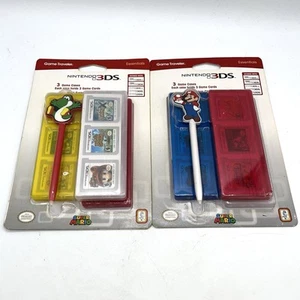 Nintendo 3DS Essentials Super Mario Stylus & Traveler Case Set Lot New Yoshi - Picture 1 of 5