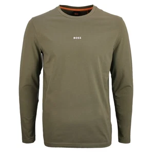 BOSS maglia manica lunga uomo Tchark regular fit verde 50473286 342 open green - Foto 1 di 4