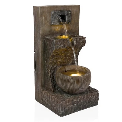 3 Tier Water Fountain with LED Lights for Indoor Outdoor Garden Decor - Image 1 of 4