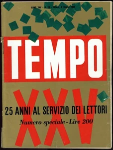 rivista TEMPO anno XXV n.23 8 GIUGNO 1963 25 ANNIVERSARIO numero speciale AGIP - Imagen 1 de 2